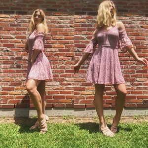 Dusty Rose Lacy Dress